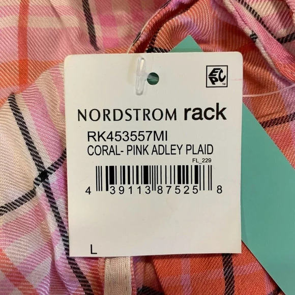 Abound Nordstrom Women's Plaid Spaghetti Strap Lightweight Mini Dress Size L NWT - Picture 8 of 13